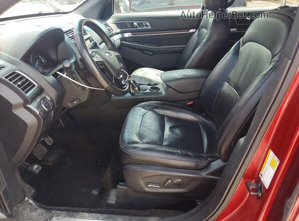 1FM5K7F89GGB09043 2016 FORD EXPLORER Burgundy Front interior view