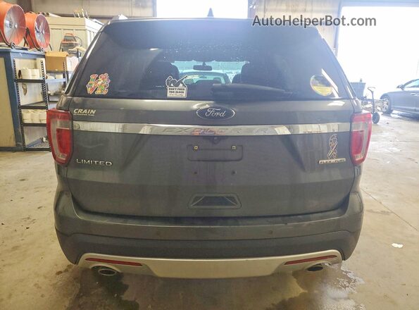 1FM5K7F89GGC90872 2016 FORD EXPLORER Gray Rear view