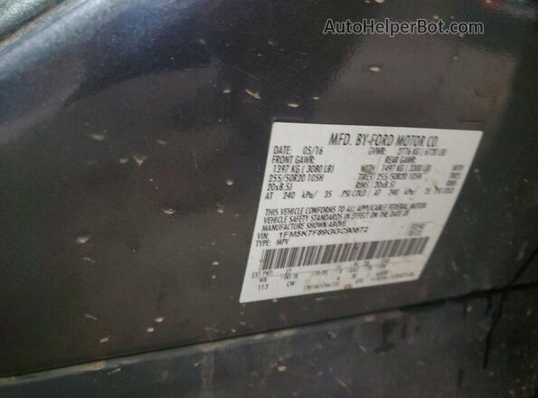1FM5K7F89GGC90872 2016 FORD EXPLORER Gray VIN sticker view