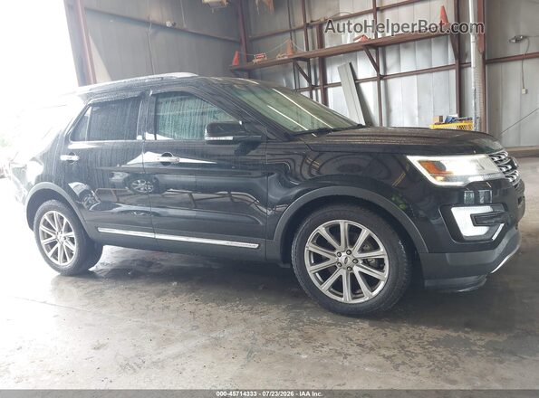 1FM5K7F89GGD15205 2016 FORD EXPLORER Black Widok wnętrza z tyłu