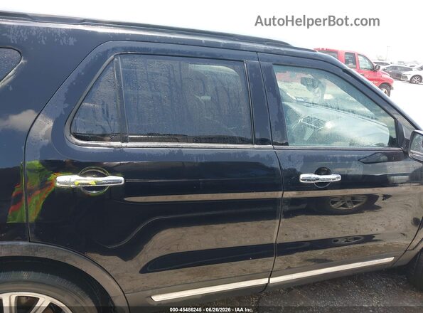 1FM5K7F89HGD22124 2017 FORD EXPLORER Black Вид задньої частини салону