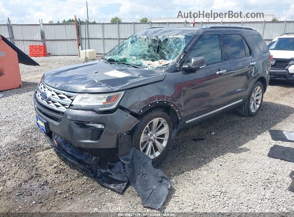 1FM5K7F8XKGA37505 2019 FORD EXPLORER Gray Առջևի ձախ երեք քառորդ տեսարան