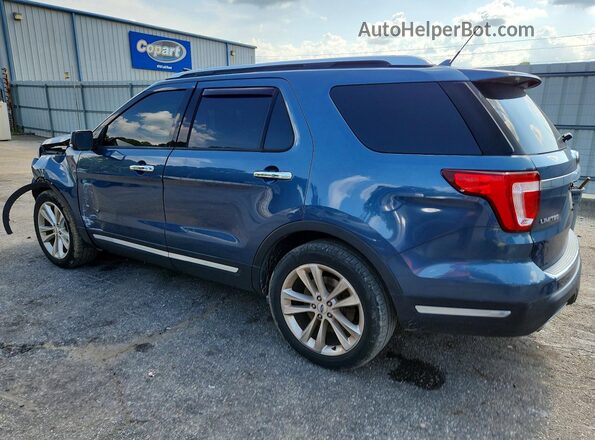 1FM5K7F8XKGA83416 2019 FORD EXPLORER Blue Rear left