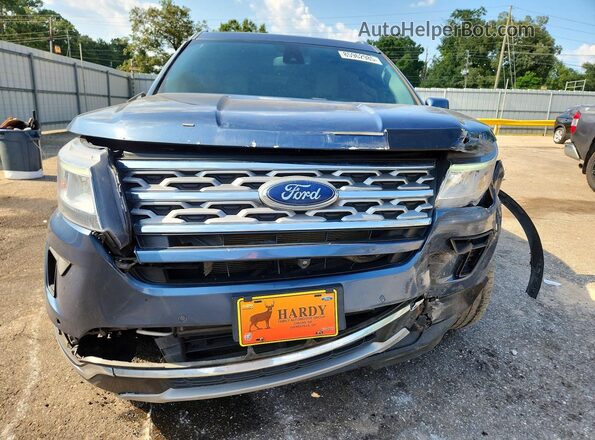 1FM5K7F8XKGA83416 2019 FORD EXPLORER Blue Front view
