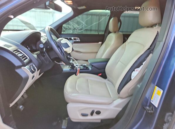 1FM5K7F8XKGA83416 2019 FORD EXPLORER Blue Front interior view