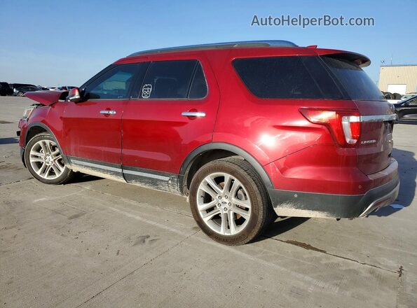 1FM5K7FH3HGC05137 2017 FORD EXPLORER Burgundy Trasero izquierdo