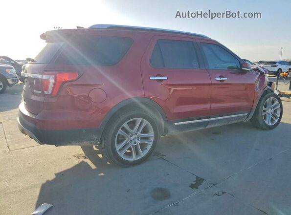 1FM5K7FH3HGC05137 2017 FORD EXPLORER Burgundy Trasero derecho