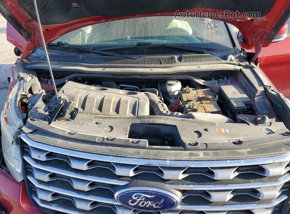 1FM5K7FH3HGC05137 2017 FORD EXPLORER Burgundy Vista del compartimento del motor