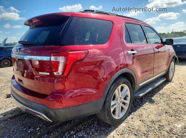 1FM5K7FH4GGC21796 2016 FORD EXPLORER Burgundy Rear right