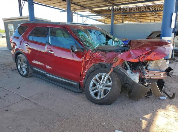 1FM5K7FH4GGD36009 2016 FORD EXPLORER Red Delantero derecho