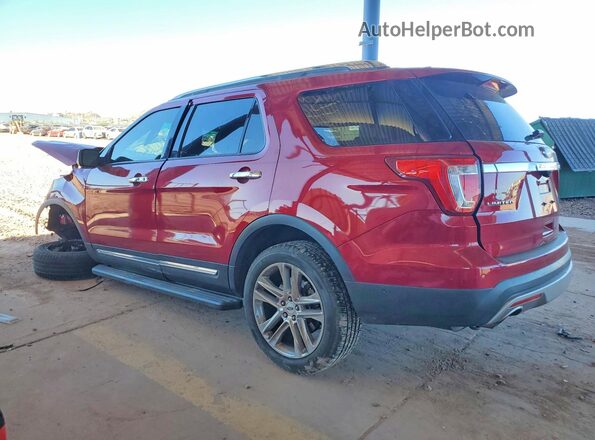 1FM5K7FH4GGD36009 2016 FORD EXPLORER Red Trasero izquierdo