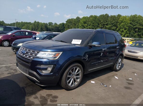 1FM5K7FH4HGC94197 2017 FORD EXPLORER Синий Передняя левая четверть