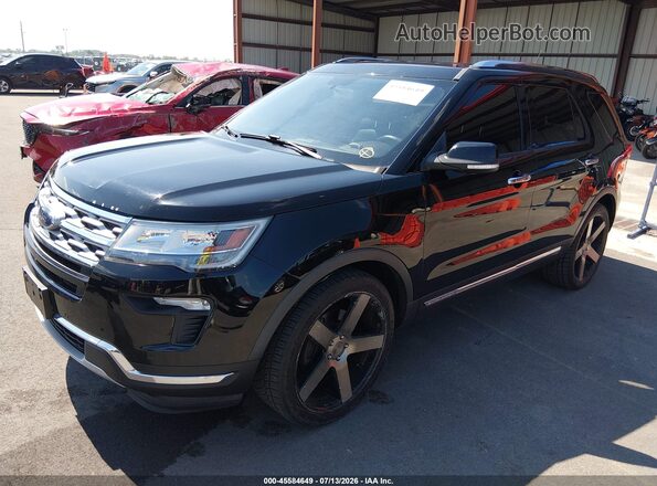 1FM5K7FH4JGC51369 2018 FORD EXPLORER Black Առջևի ձախ երեք քառորդ տեսարան