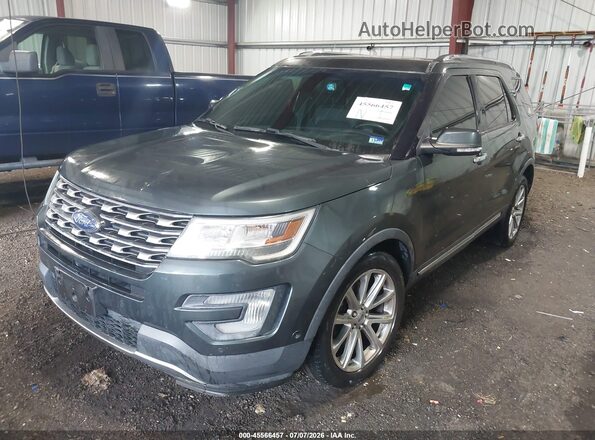 1FM5K7FH5GGA69222 2016 FORD EXPLORER Green Առջևի ձախ երեք քառորդ տեսարան