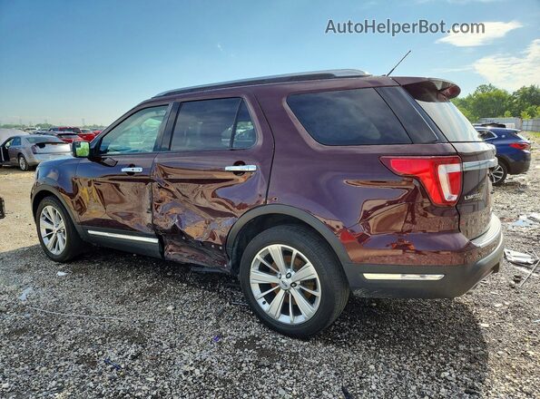 1FM5K7FH5JGC65264 2018 FORD EXPLORER Maroon Հետևի ձախ