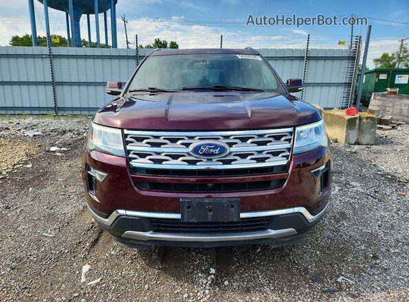 1FM5K7FH5JGC65264 2018 FORD EXPLORER Maroon Դիմացի տեսք