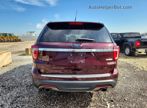 1FM5K7FH5JGC65264 2018 FORD EXPLORER Maroon Հետևի տեսք