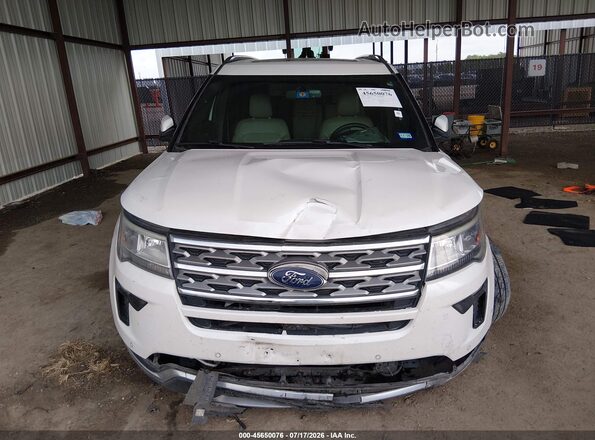1FM5K7FH7JGC85354 2018 FORD EXPLORER White Widok zestawu wskaźników