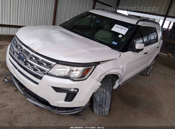 1FM5K7FH7JGC85354 2018 FORD EXPLORER White Przód lewy