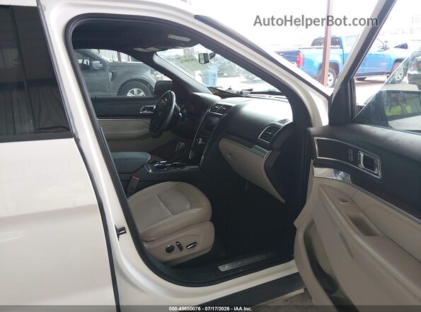 1FM5K7FH7JGC85354 2018 FORD EXPLORER White Widok wnętrza z przodu