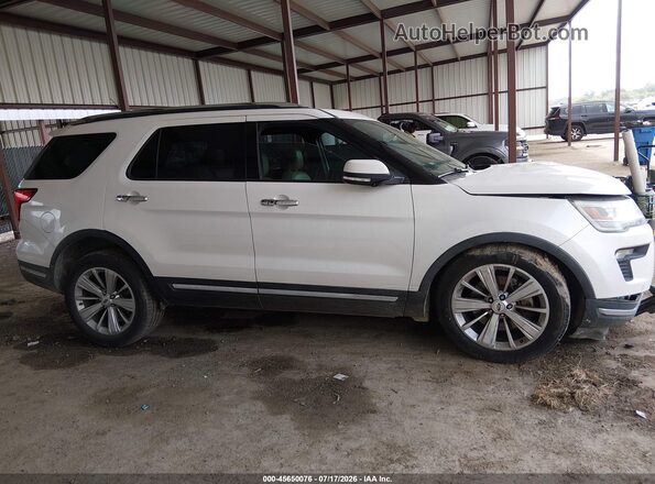 1FM5K7FH7JGC85354 2018 FORD EXPLORER White Widok wnętrza z tyłu