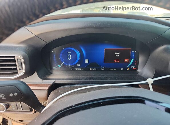 1FM5K7LC9NGA68628 2022 FORD EXPLORER Черный Вид щитка приборов