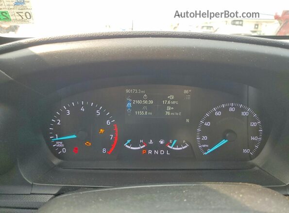 1FM5K8AB0LGA82933 2020 FORD EXPLORER White Вид щитка приладів