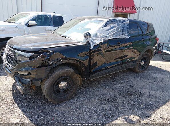 1FM5K8AB1NGA43710 2022 FORD POLICE INTERCEPTOR Black Vista tres cuartos delantera izquierda