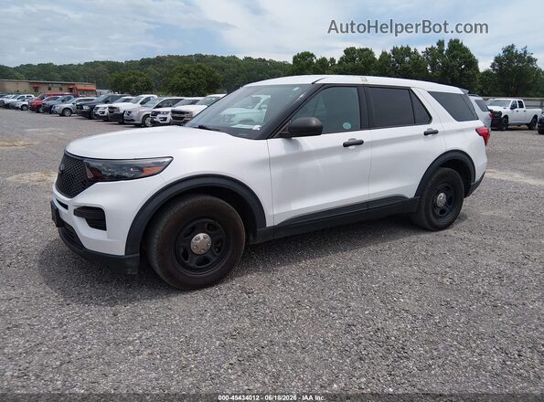 1FM5K8AB2LGC68408 2020 FORD POLICE INTERCEPTOR White Առջևի ձախ երեք քառորդ տեսարան