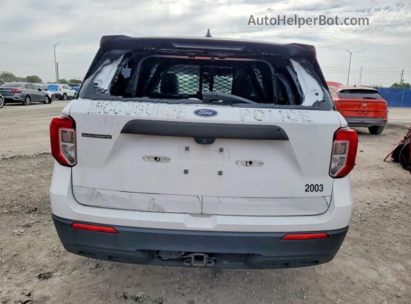 1FM5K8AB2LGD00175 2020 FORD EXPLORER White Вид ззаду
