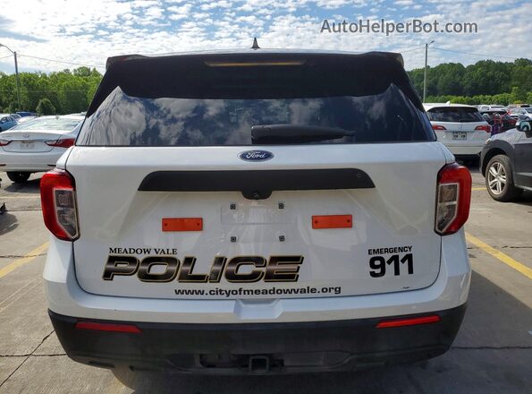 1FM5K8AB5LGD18721 2020 FORD EXPLORER White Widok z tyłu