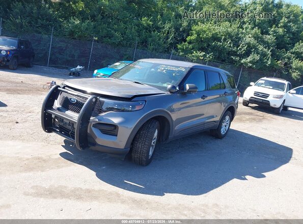 1FM5K8AB5MGA33924 2021 FORD POLICE INTERCEPTOR Gray Передня ліва чверть