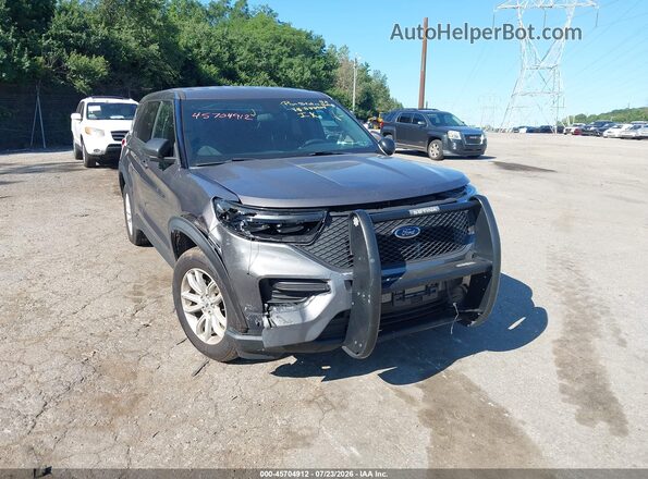 1FM5K8AB5MGA33924 2021 FORD POLICE INTERCEPTOR Gray Вид спереду