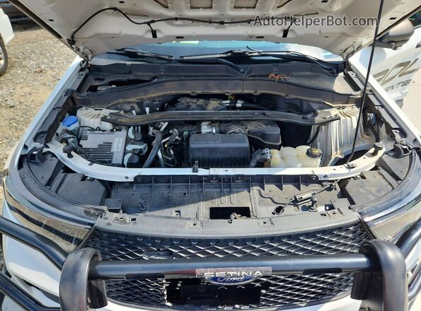 1FM5K8AB6MGA19384 2021 FORD EXPLORER White Widok komory silnika