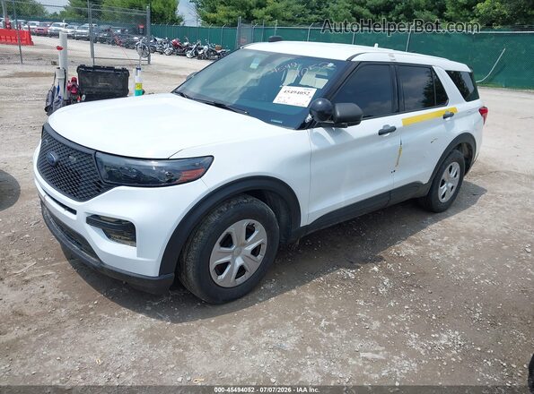 1FM5K8AB7LGC36165 2020 FORD POLICE INTERCEPTOR Белый Передняя левая четверть