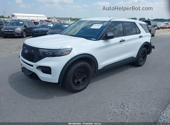 1FM5K8AB7NGA91941 2022 FORD POLICE INTERCEPTOR White Առջևի ձախ երեք քառորդ տեսարան