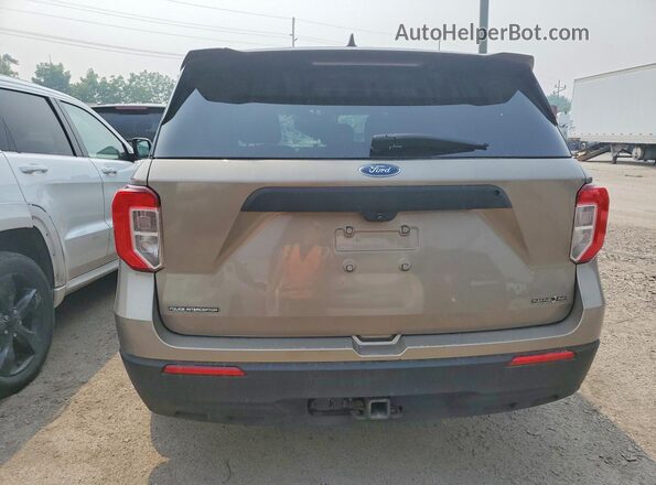 1FM5K8AB9MGC31132 2021 FORD EXPLORER Gold Widok z tyłu