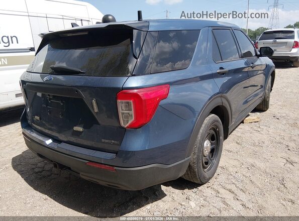 1FM5K8AC1MNA03047 2021 FORD POLICE INTERCEPTOR Blue Задня права чверть