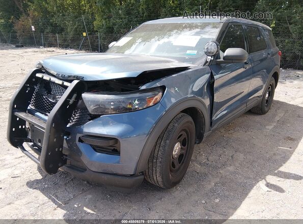 1FM5K8AC1MNA03047 2021 FORD POLICE INTERCEPTOR Blue Передня ліва чверть