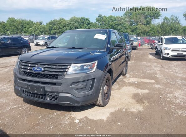 1FM5K8AR0HGD66843 2017 FORD UTILITY POLICE INTERCEPTOR Black Передня ліва чверть