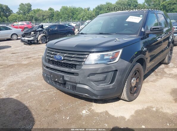 1FM5K8AR0HGD66843 2017 FORD UTILITY POLICE INTERCEPTOR Black Вид спереду