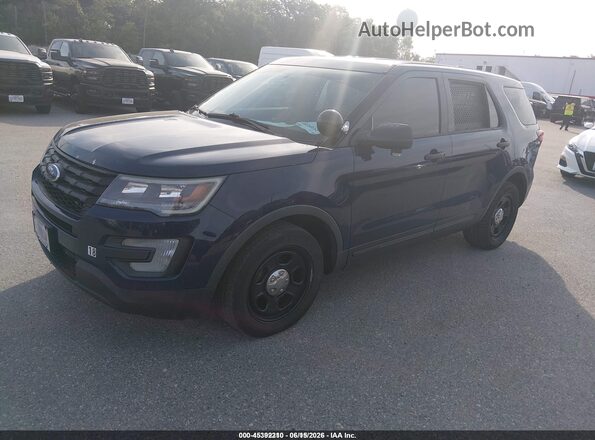 1FM5K8AR1JGC88000 2018 FORD POLICE INTERCEPTOR Blue Առջևի ձախ երեք քառորդ տեսարան