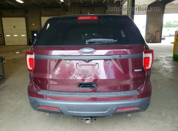 1FM5K8AR1KGA65067 2019 FORD EXPLORER Maroon უკანა ხედი