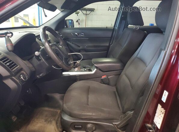 1FM5K8AR1KGA65067 2019 FORD EXPLORER Maroon წინა სალონის ხედი
