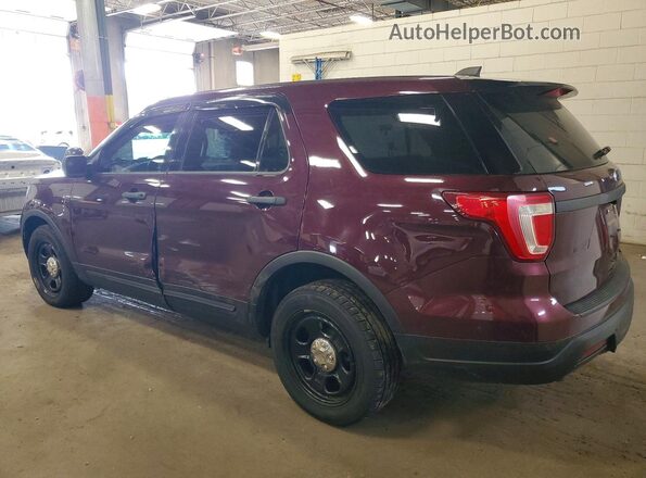 1FM5K8AR1KGA65067 2019 FORD EXPLORER Maroon უკანა მარცხენა