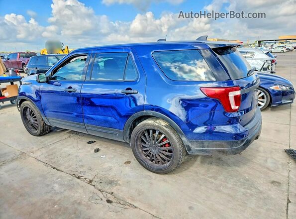1FM5K8AR2KGA79110 2019 FORD EXPLORER Blue Trasero izquierdo