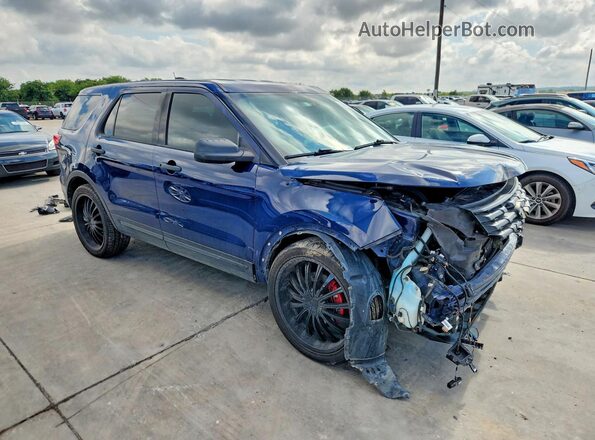 1FM5K8AR2KGA79110 2019 FORD EXPLORER Blue Delantero derecho
