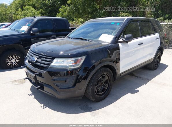 1FM5K8AR3GGD30790 2016 FORD UTILITY POLICE INTERCEPTOR Black წინა მარცხენა ხედი სამი მეოთხედიდან