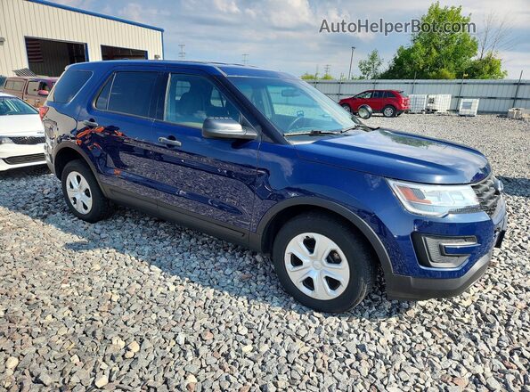 1FM5K8AR5GGA19197 2016 FORD EXPLORER Blue Delantero derecho