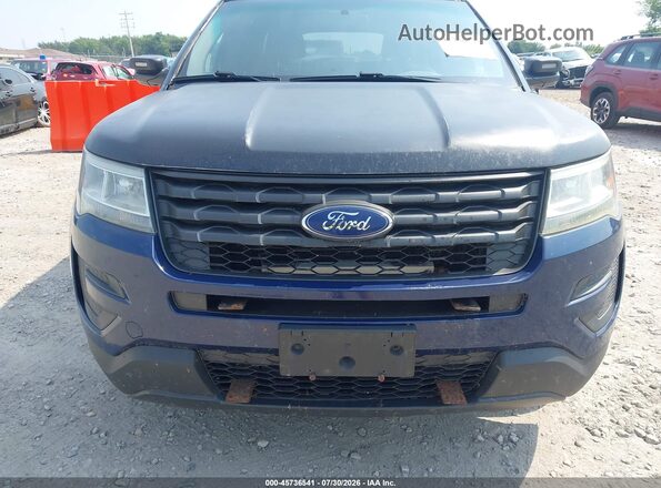 1FM5K8AR7GGA19203 2016 FORD UTILITY POLICE INTERCEPTOR Blue Դիմացի տեսք